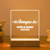 Custom Night Light Couples Bedside Lamp By KreateSquare for Couple Wedding Anniversary Valentine Gift for Her & Him